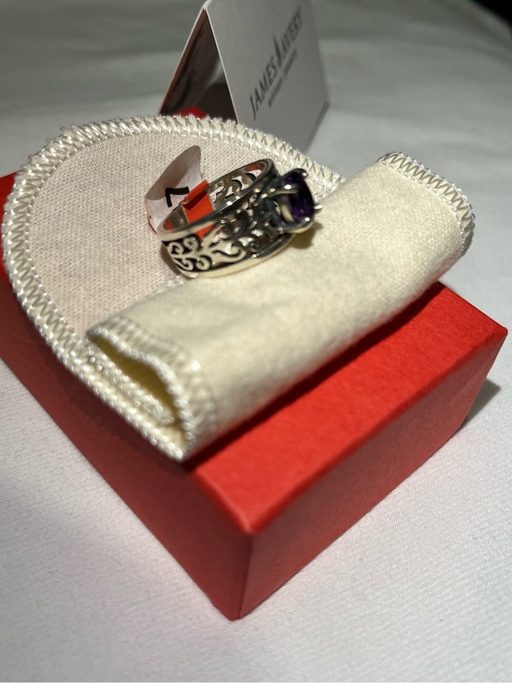 James avery adoree 925 AMETHYST RING size 7 -NEW WITH BOX. - Picture 8 of 12